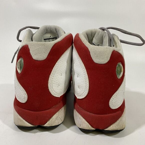 Mens Nike Air Jordan 13 XIII Retro Sneakers Red Grey Toe 414581-115 Size 10 - Picture 8 of 12